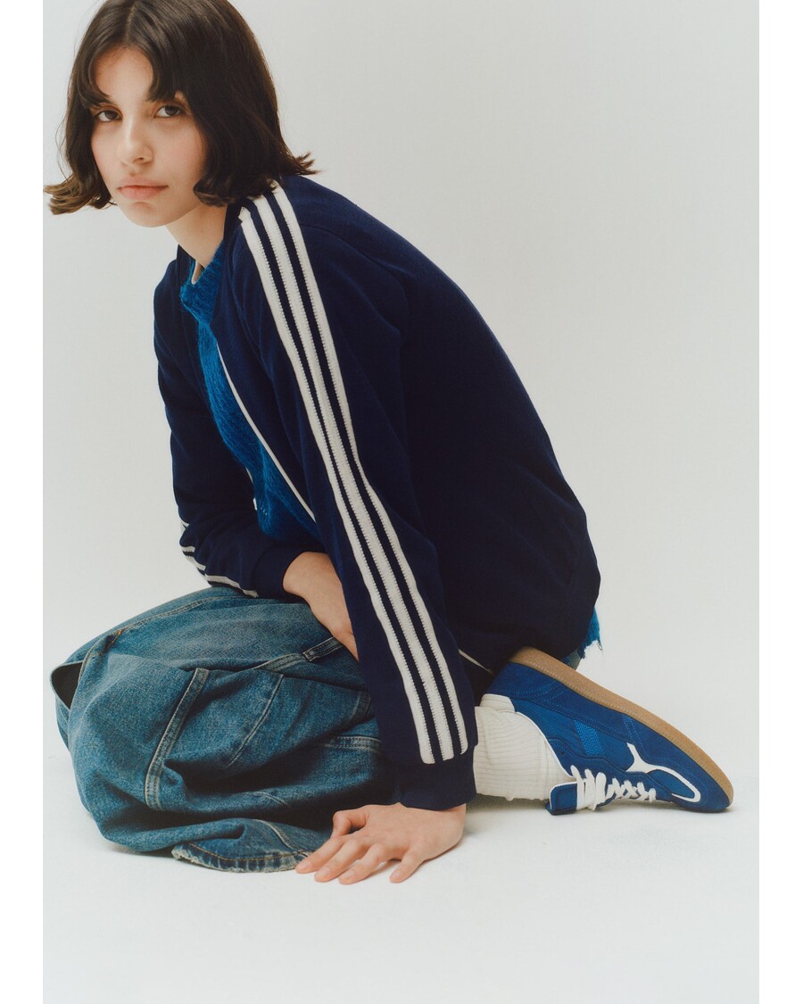 Alohas Tb.490 γυαλιστερή γυαλιστερή μπλε δερμάτινα αθλητικά παπούτσια