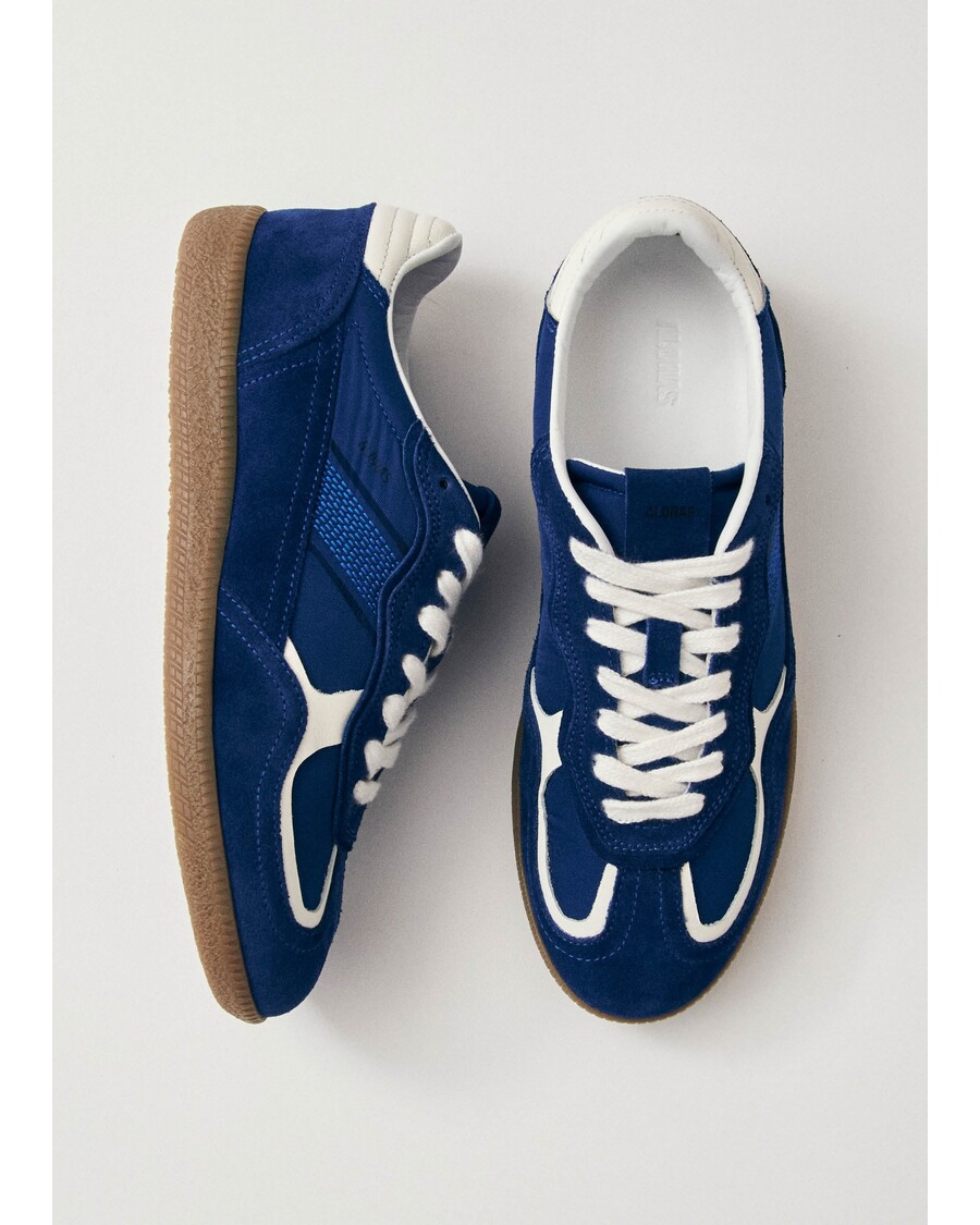 Alohas Tb.490 γυαλιστερή γυαλιστερή μπλε δερμάτινα αθλητικά παπούτσια