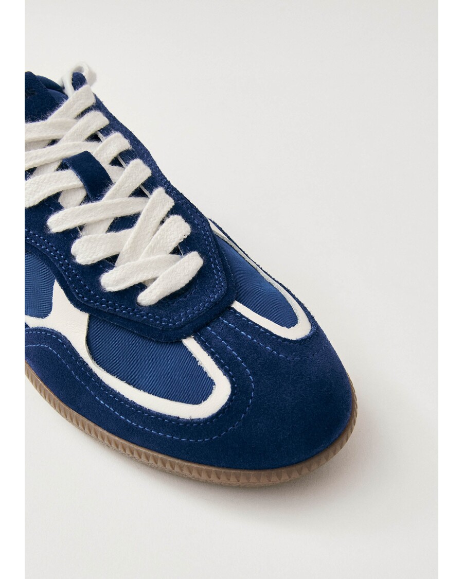 Alohas Tb.490 γυαλιστερή γυαλιστερή μπλε δερμάτινα αθλητικά παπούτσια