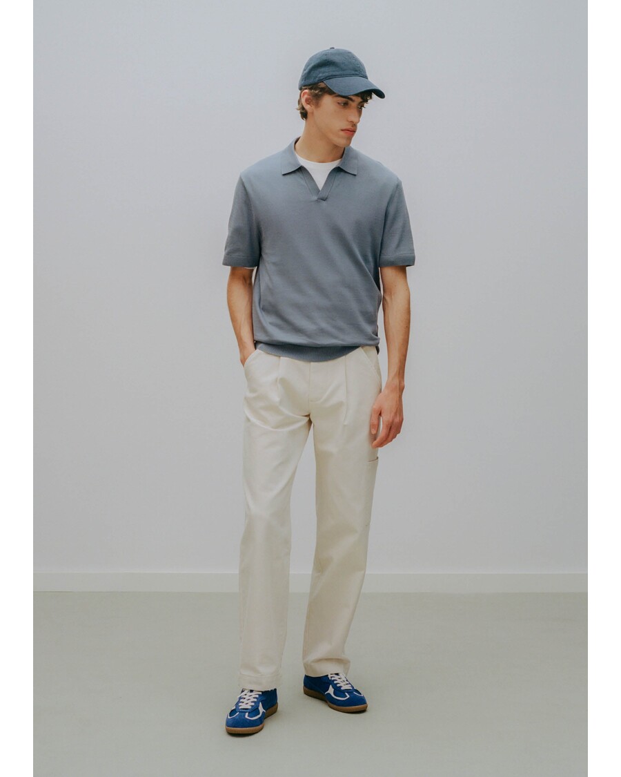 Alohas Tb.490 γυαλιστερή γυαλιστερή μπλε δερμάτινα αθλητικά παπούτσια