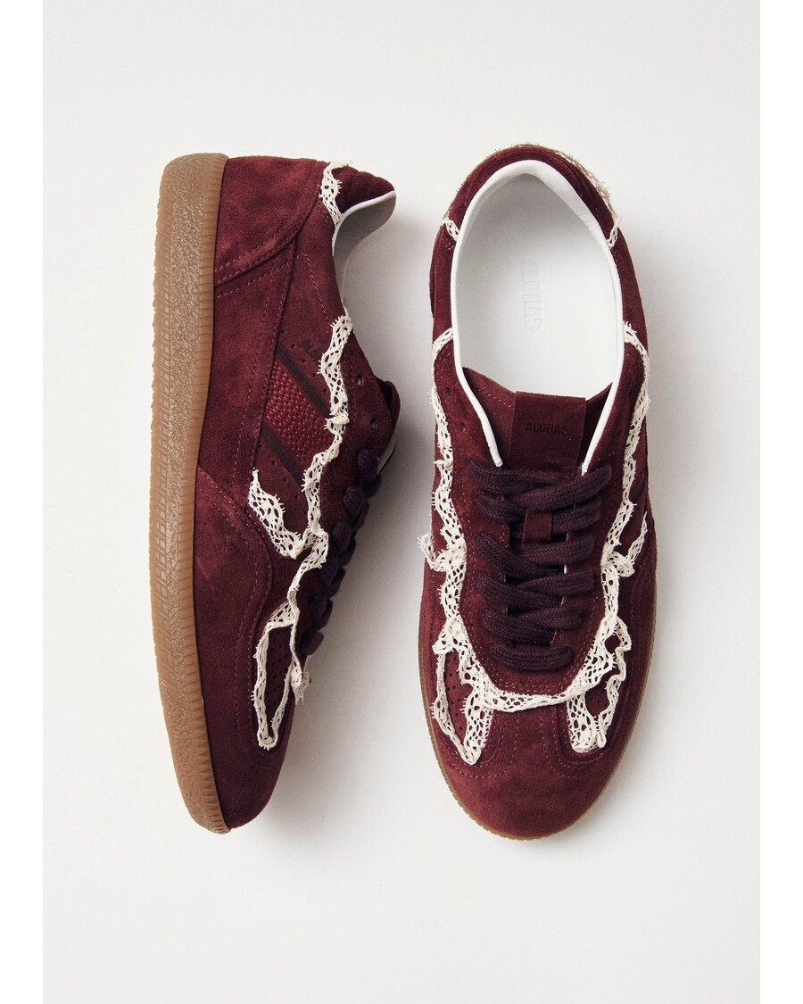 حذاء ألوهاس Tb.490 كروشيه من الجلد باللون العنابي