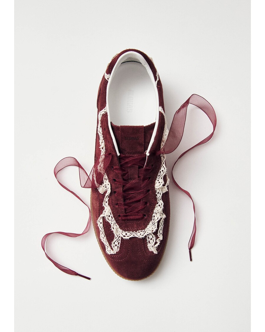 حذاء ألوهاس Tb.490 كروشيه من الجلد باللون العنابي