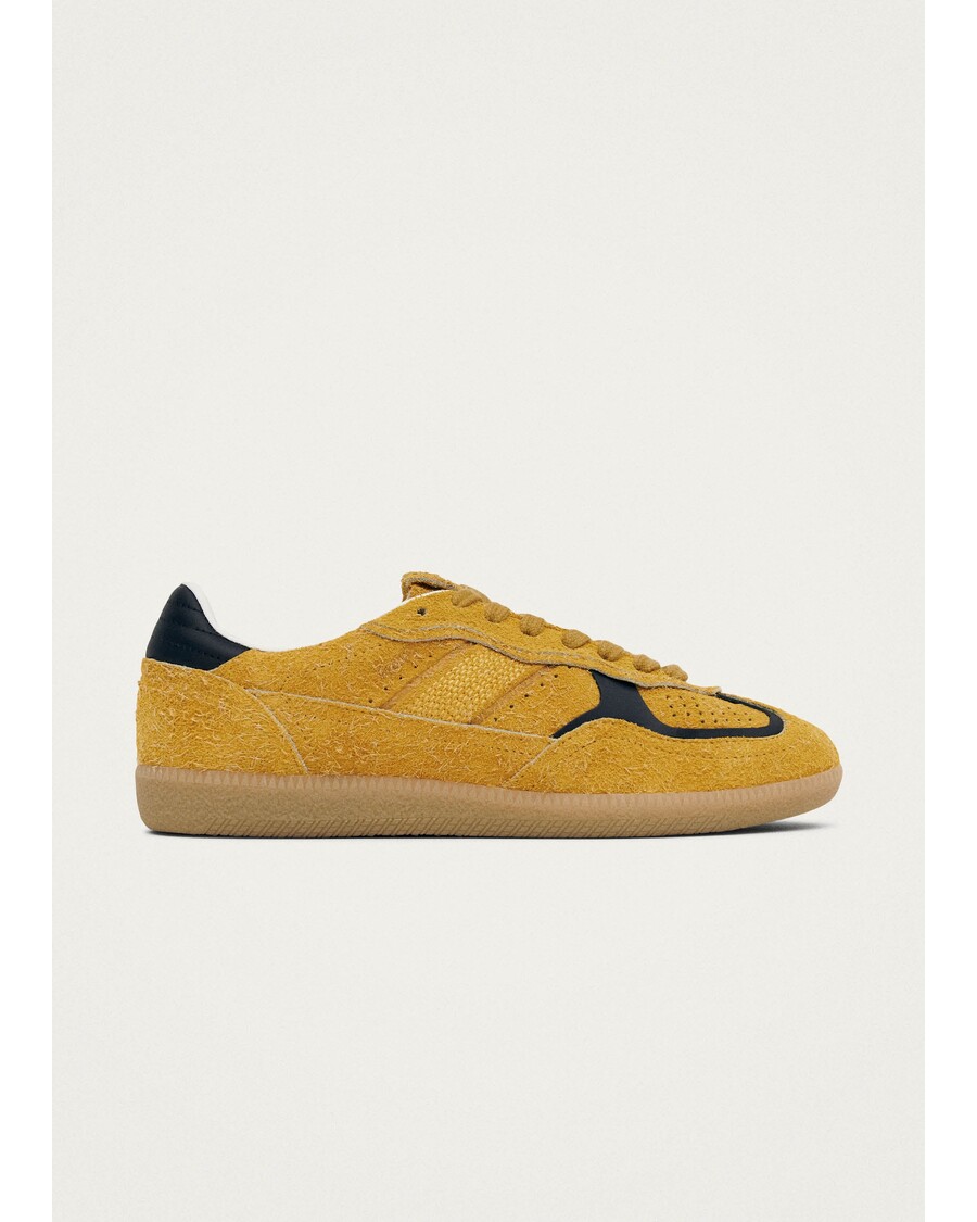 Alohas Tb.490 Rife Suede Fuzzy Yellow Leather Sneakers