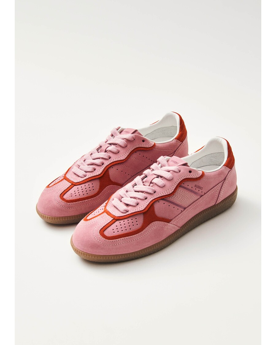 حذاء رياضي ألوهاس Tb.490 رايف من الجلد باللون الوردي البحري