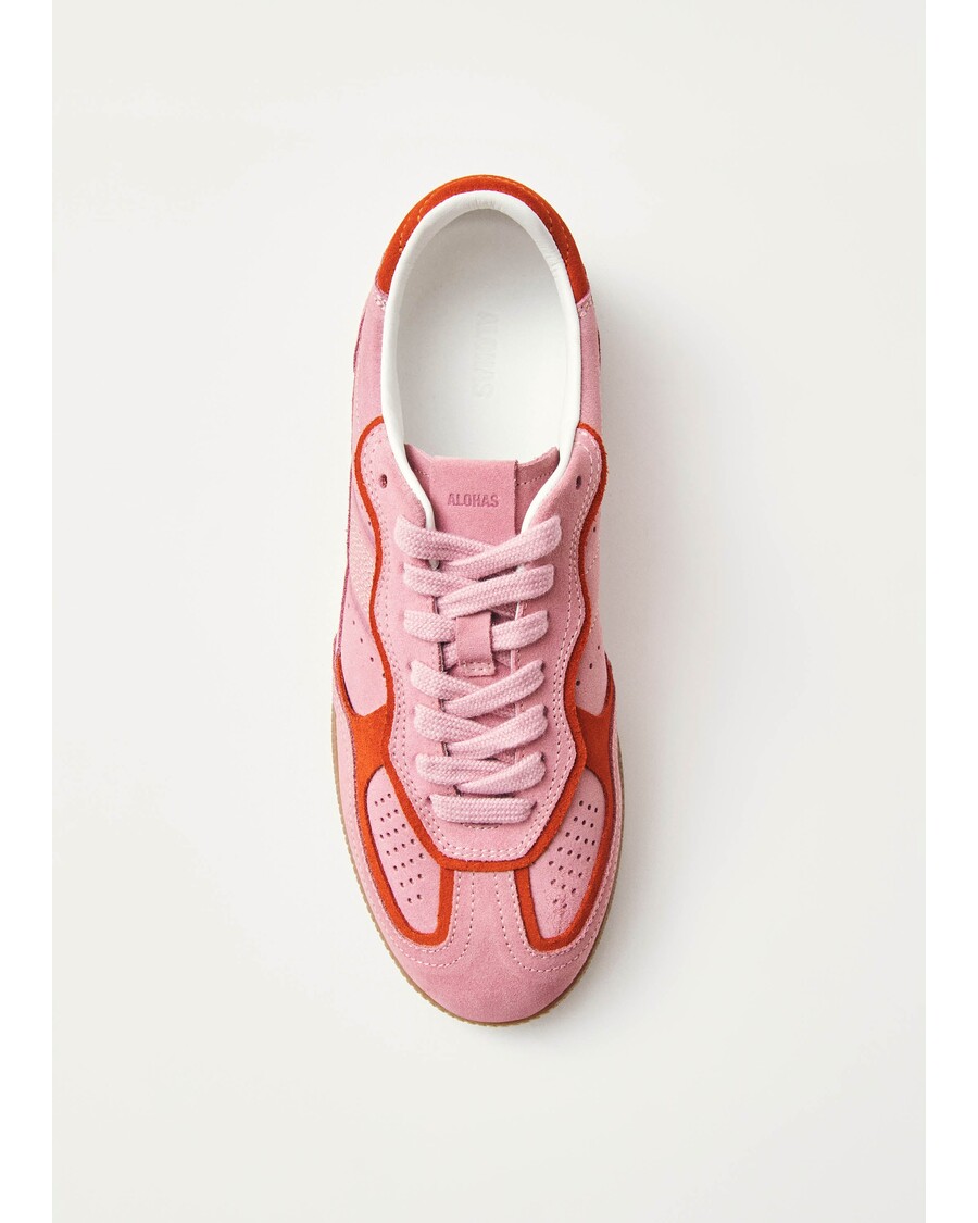 حذاء رياضي ألوهاس Tb.490 رايف من الجلد باللون الوردي البحري