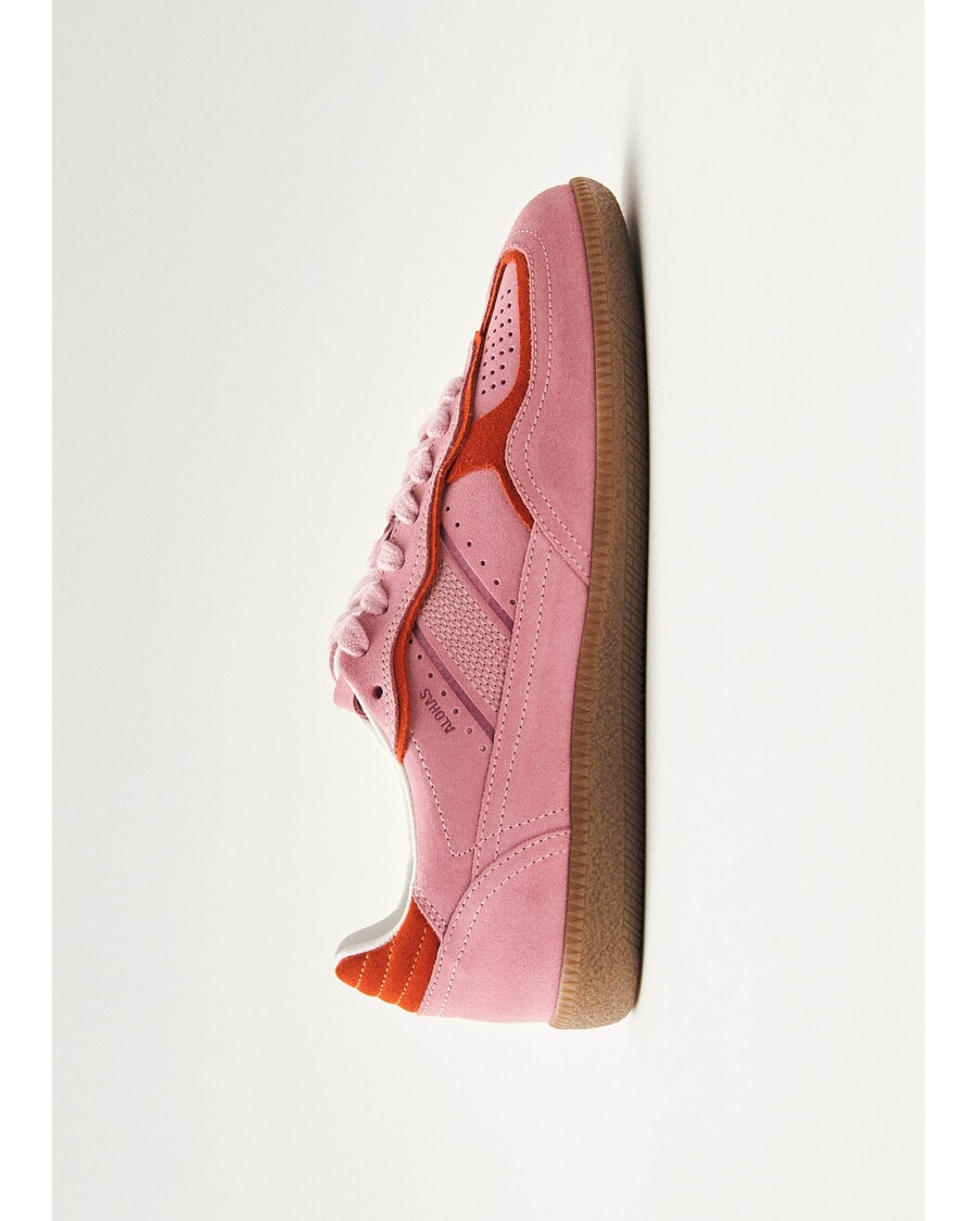 حذاء رياضي ألوهاس Tb.490 رايف من الجلد باللون الوردي البحري