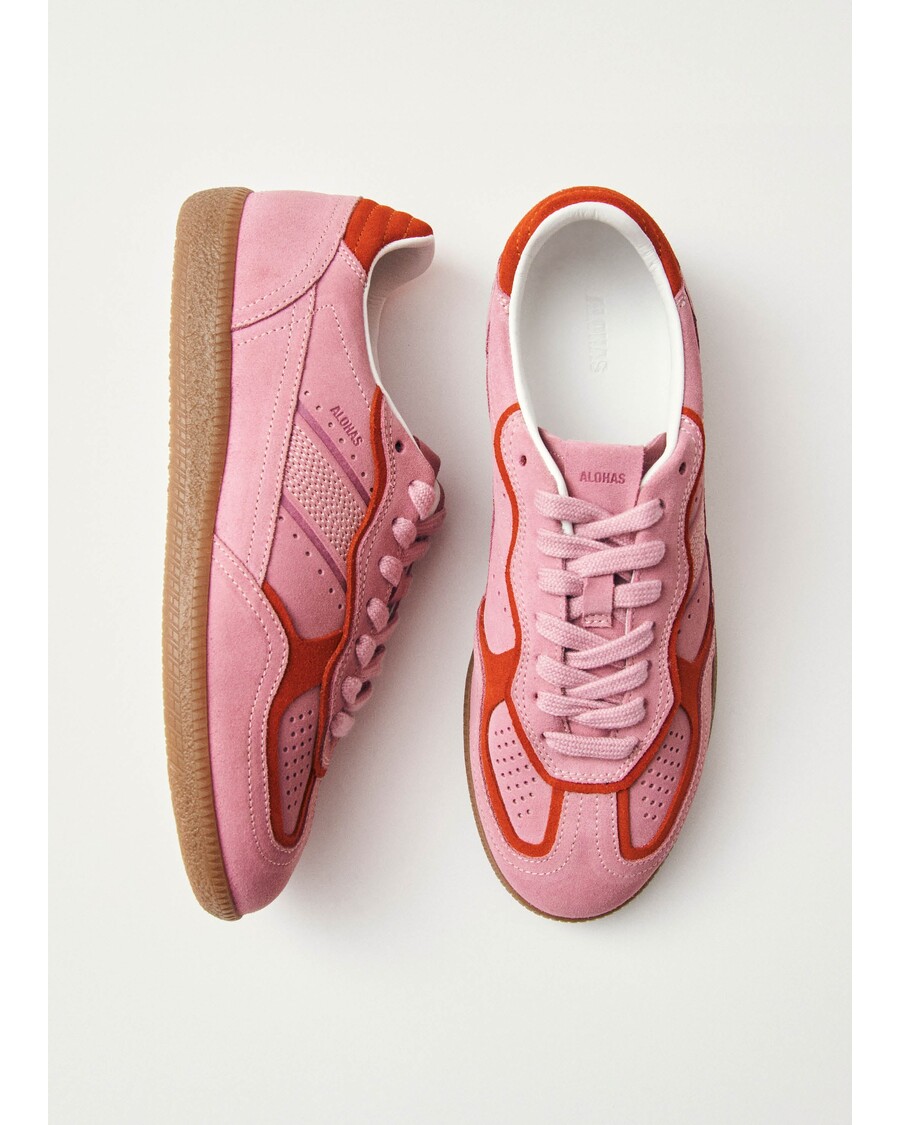 حذاء رياضي ألوهاس Tb.490 رايف من الجلد باللون الوردي البحري