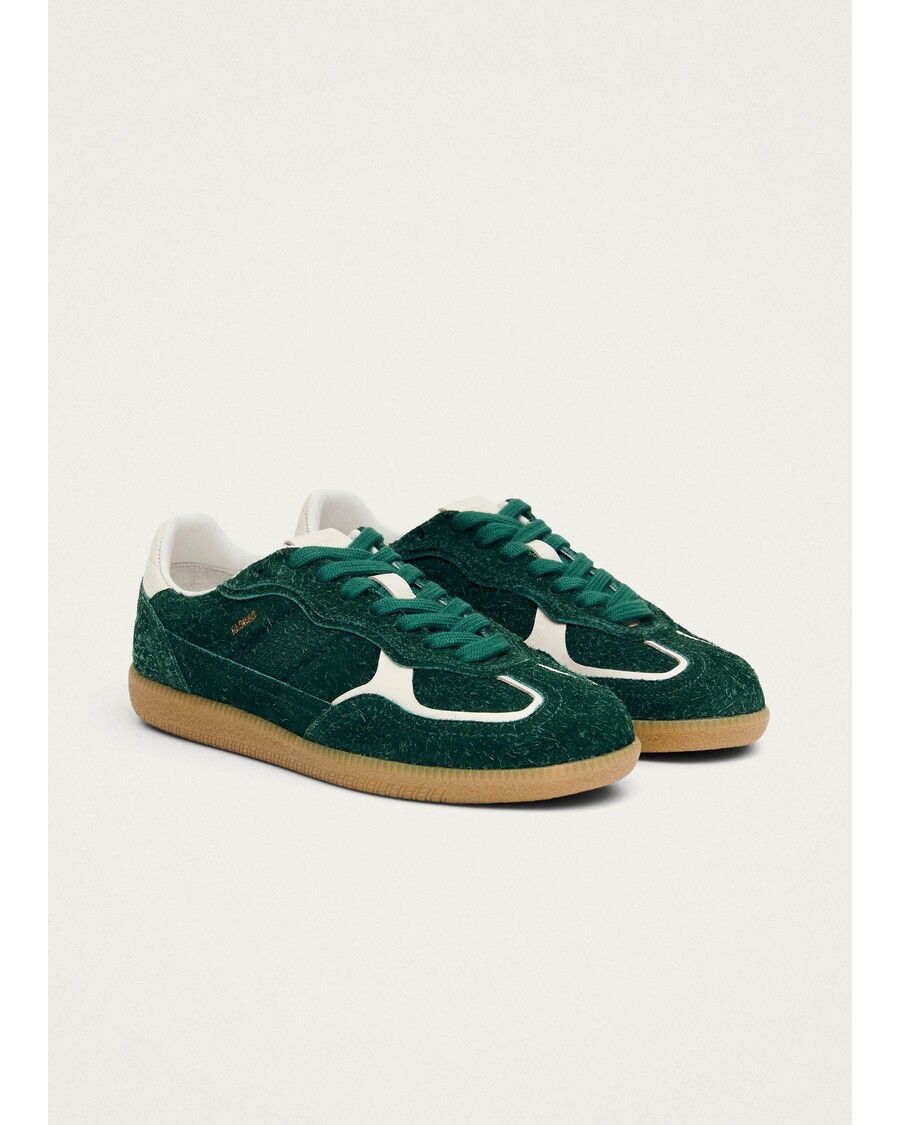 נעלי ספורט של Alohas Tb.490 ריפי זמש מעור ירוק מטושטש