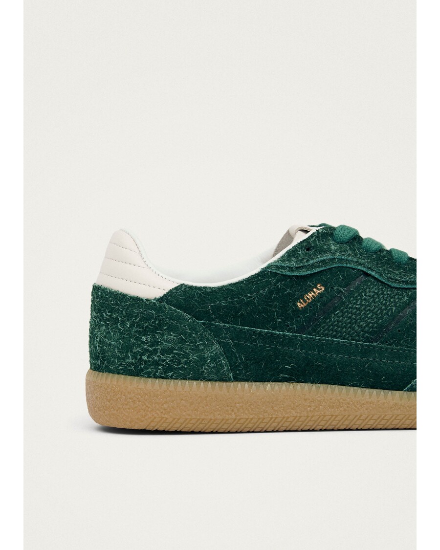 נעלי ספורט של Alohas Tb.490 ריפי זמש מעור ירוק מטושטש