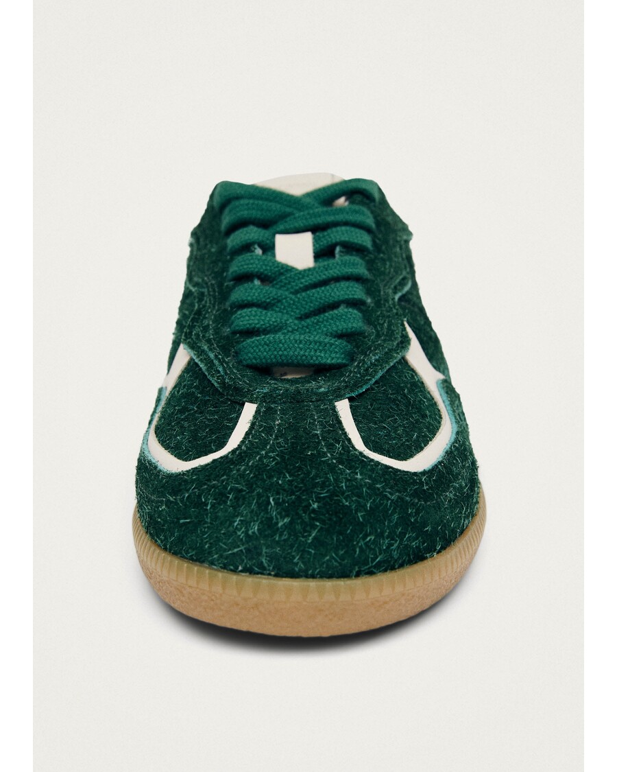 נעלי ספורט של Alohas Tb.490 ריפי זמש מעור ירוק מטושטש