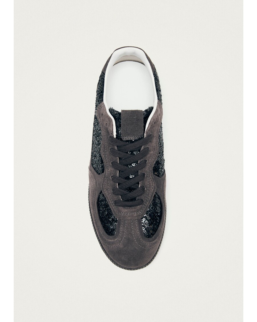 נעלי ספורט של Alohas Tb.490 נוצצות מעור אפור כהה