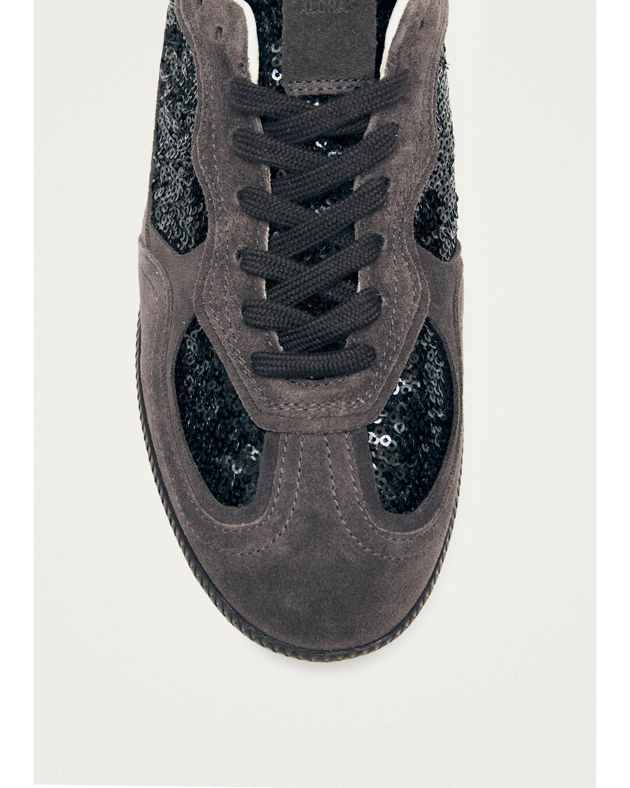 נעלי ספורט של Alohas Tb.490 נוצצות מעור אפור כהה