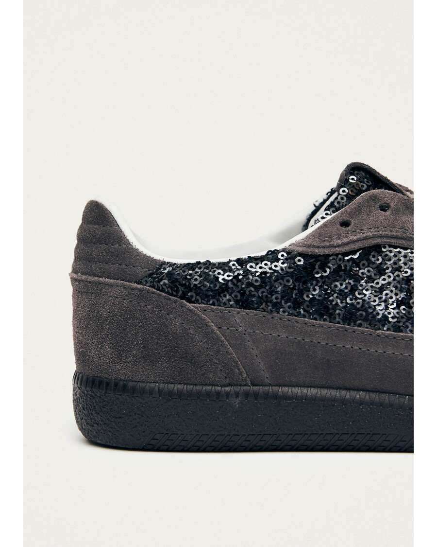 נעלי ספורט של Alohas Tb.490 נוצצות מעור אפור כהה