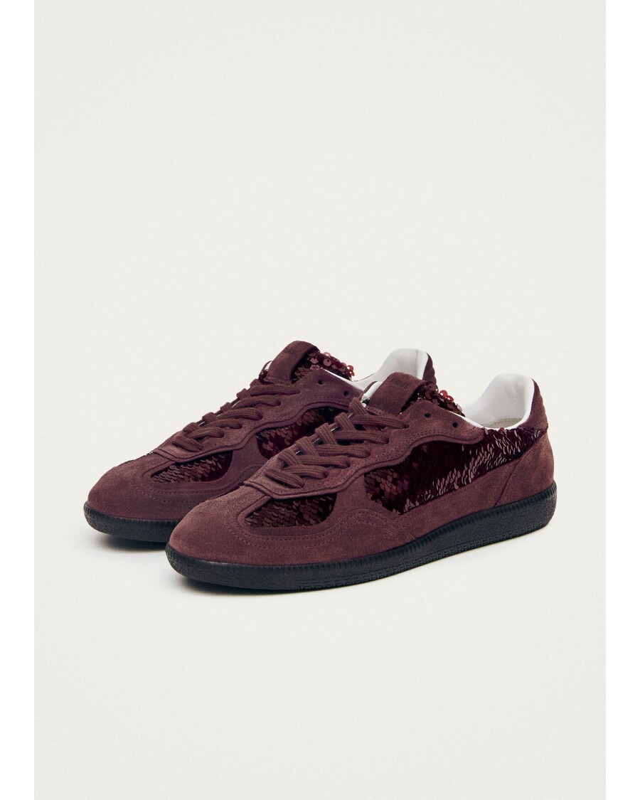 Alohas Tb.490 блестящи кожени маратонки в бордо