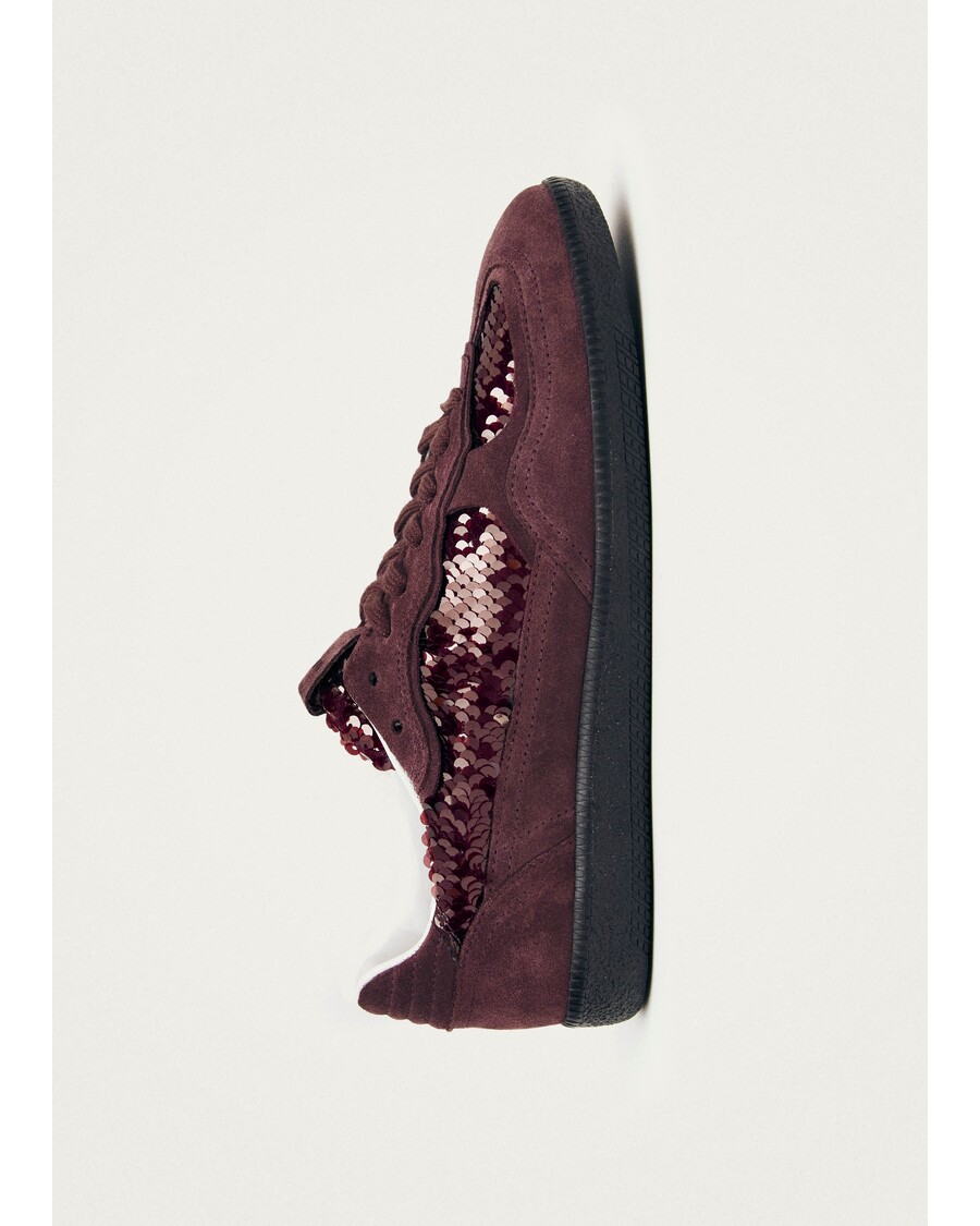 Alohas Tb.490 блестящи кожени маратонки в бордо