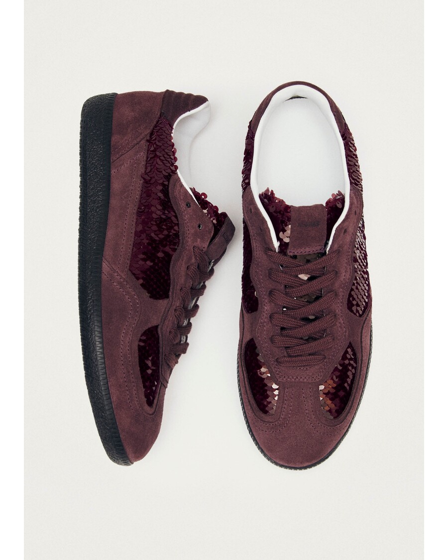 Alohas Tb.490 блестящи кожени маратонки в бордо