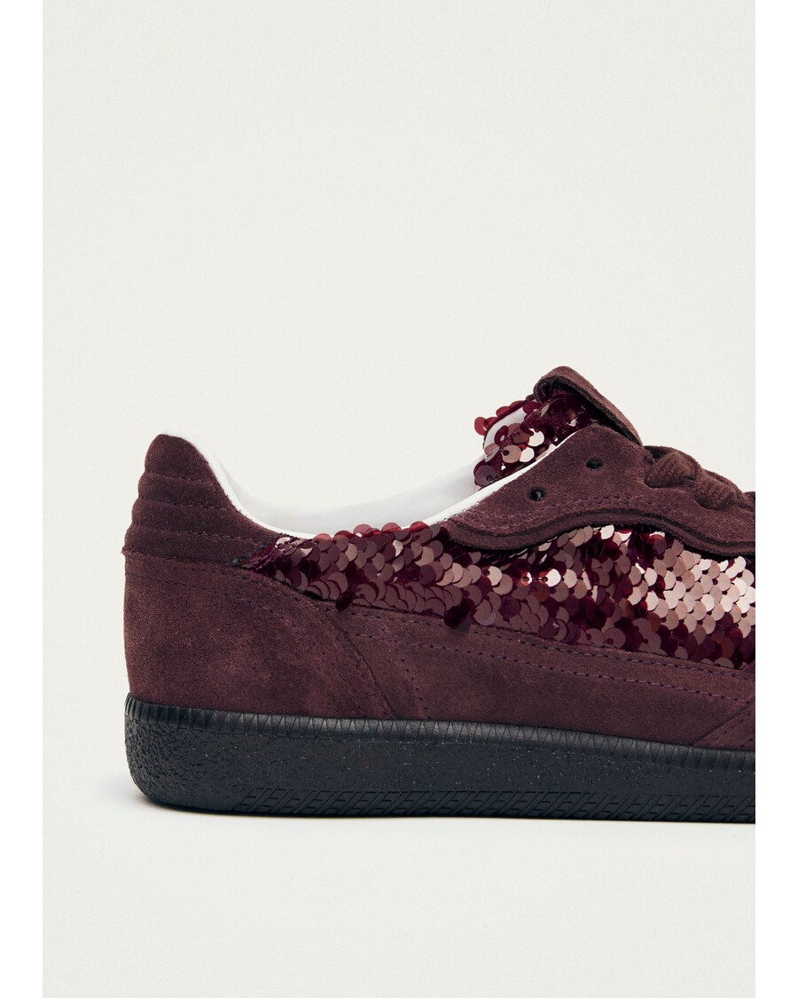 Alohas Tb.490 блестящи кожени маратонки в бордо