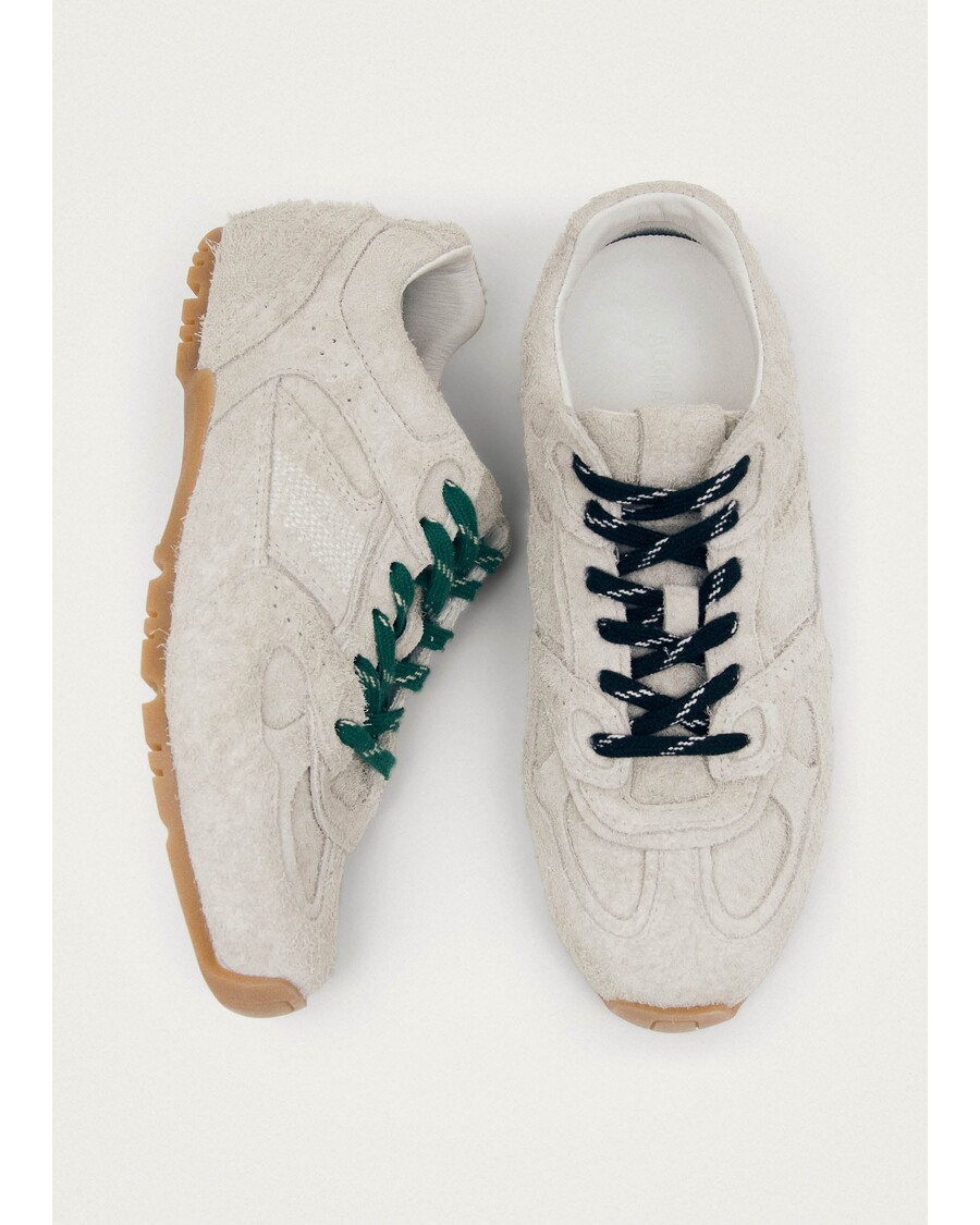 Alohas Tb.56 велурени размити светлосиви кожени маратонки