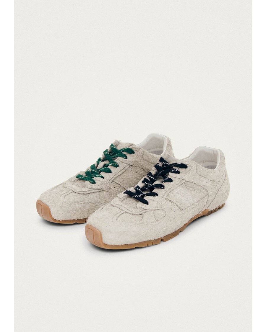 Alohas Tb.56 велурени размити светлосиви кожени маратонки