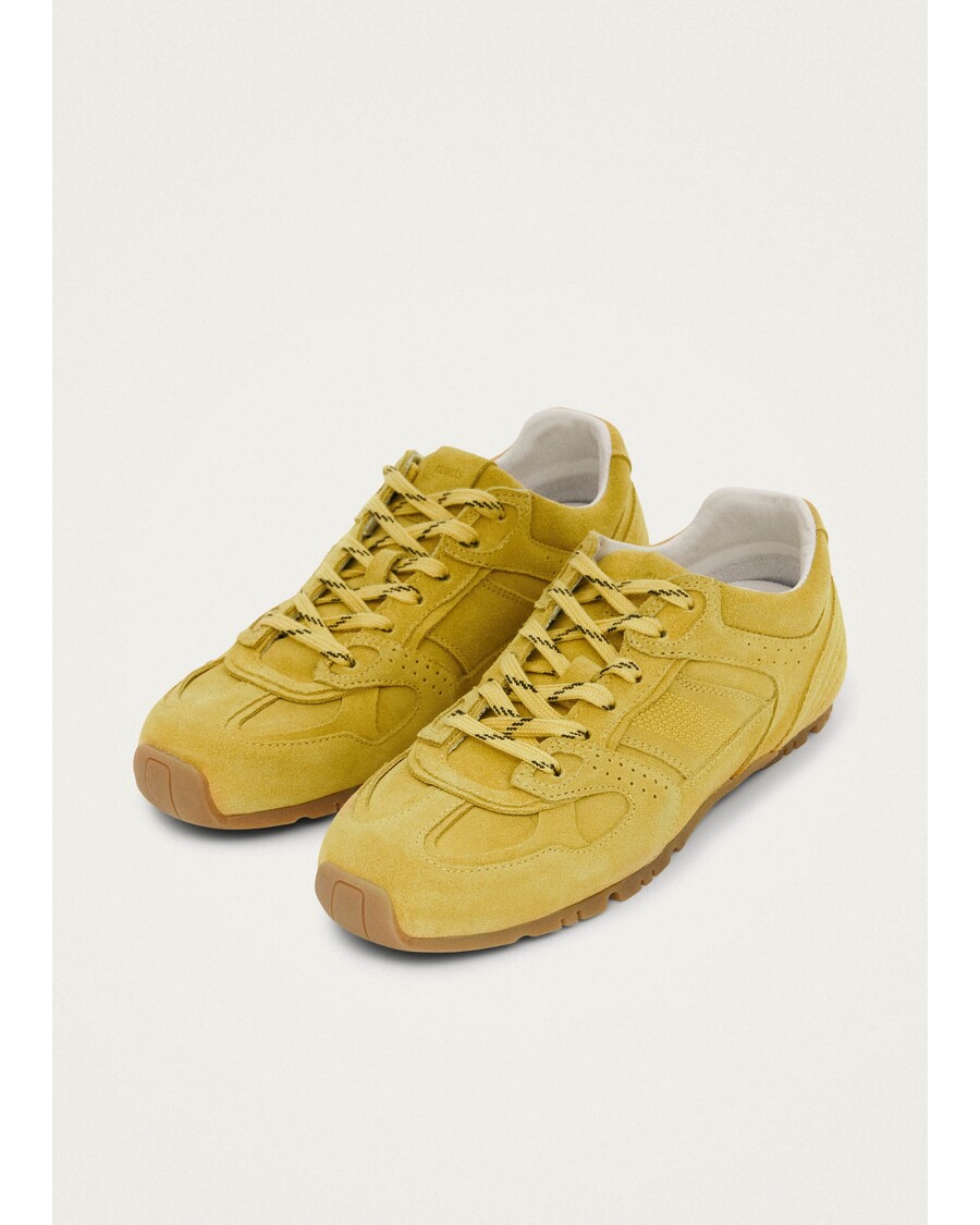 Alohas Tb.56 велурени маратонки от жълта кожа