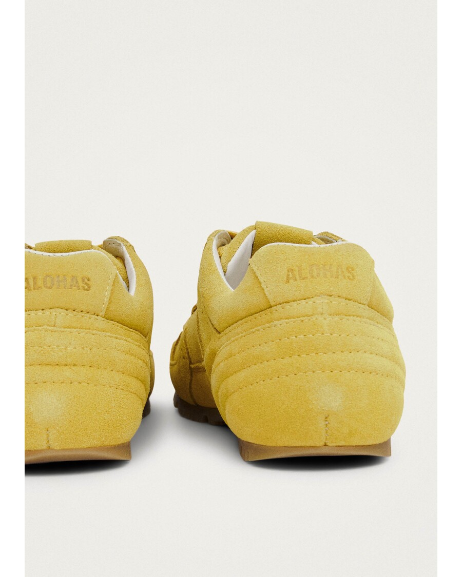 Alohas Tb.56 велурени маратонки от жълта кожа